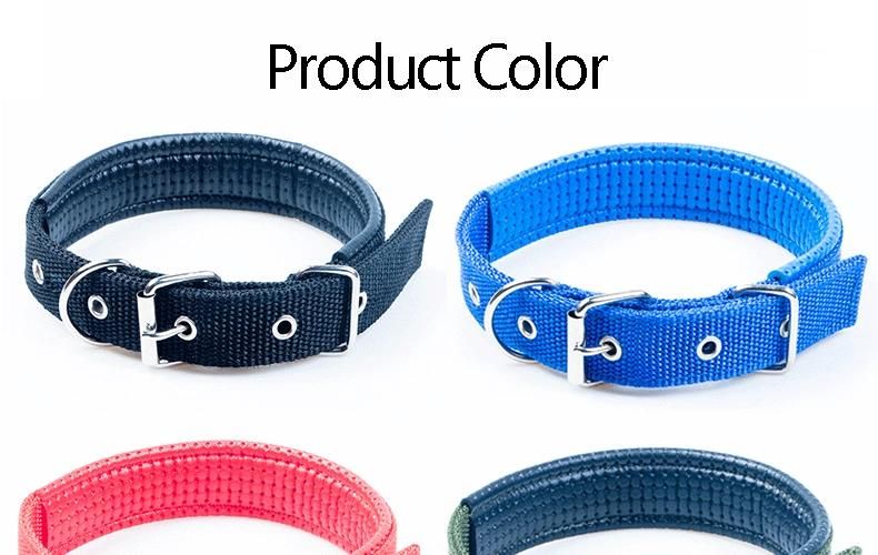 Personalized Lettering Reflective Anti Stray Solid Color Pin Buckle Pet Dog Collar//