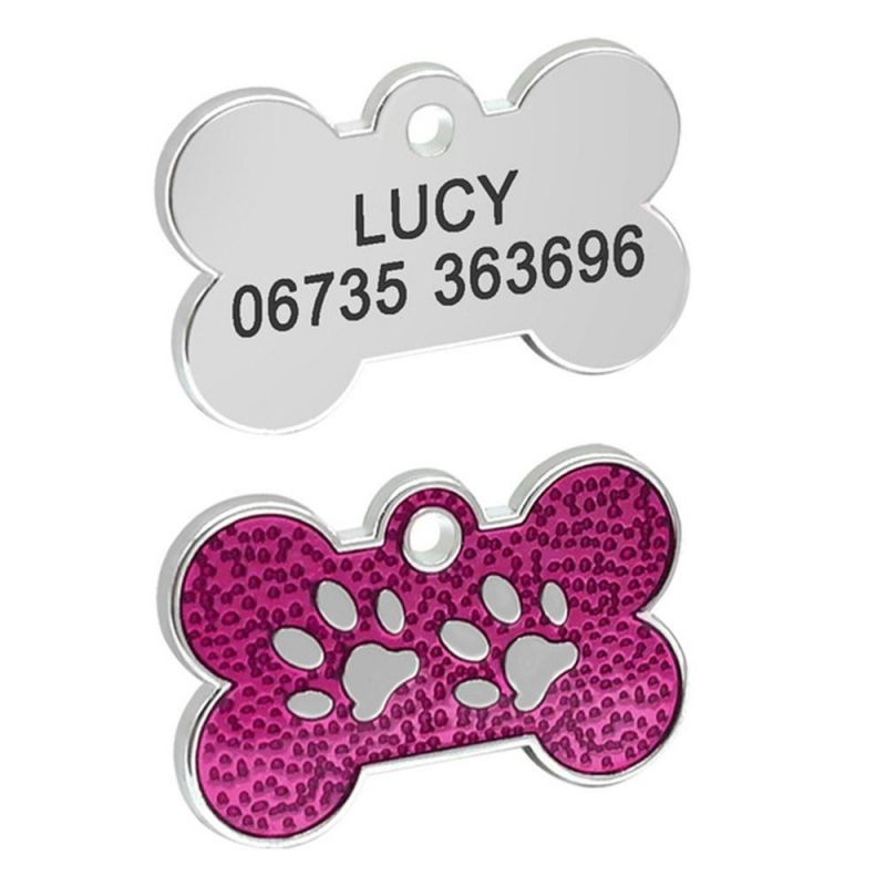 Engraved Dog Name ID Tags Pendant Personalized Pet Accessories