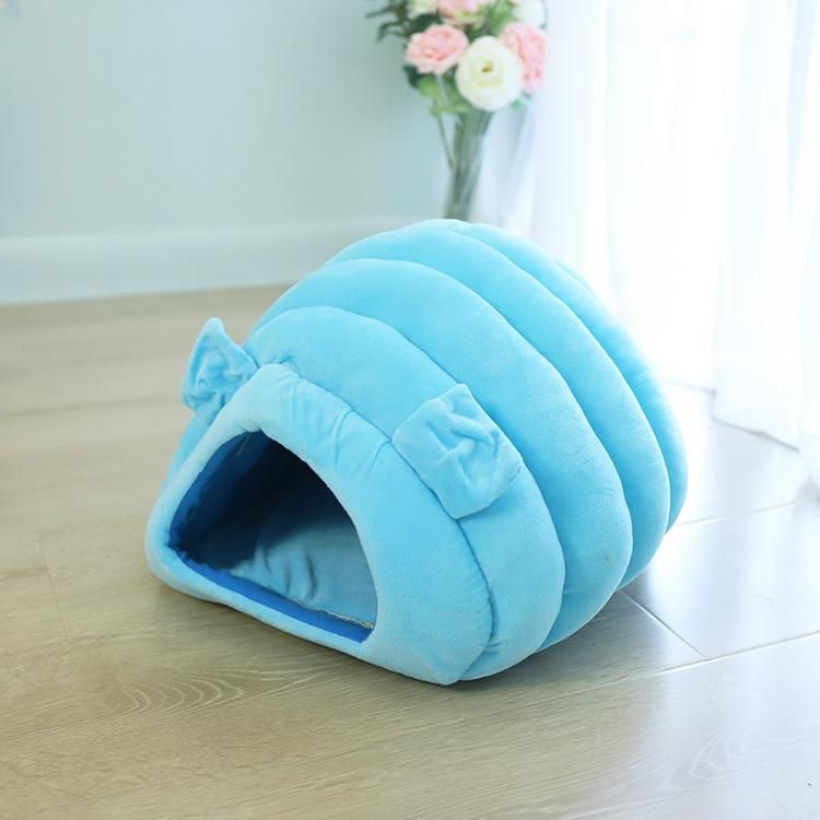 Plush Sheep Shape Cave House Bed with Pad for Kitty Dog Pet Puppy Pet Bed Pet Products Nest