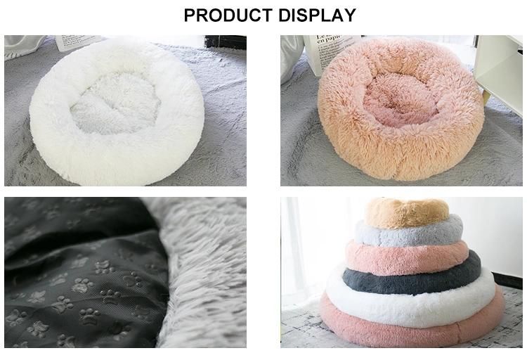 Pet Dog Bed Comfortable Donut Round Dog Kennel Ultra Soft Washable Dog and Cat Cushion Bed Winter Warm Doghouse Dropshipping