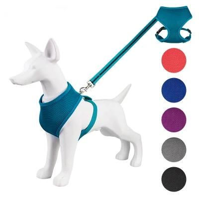 Hot Sale New Dog Safety Leash Harness Vest Mesh Pullover Pet Chest Straps Reflective Dog Harness Set