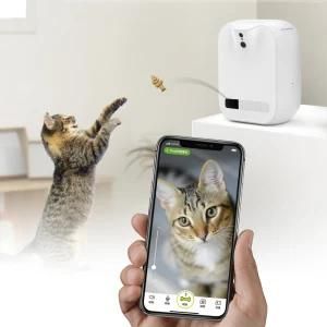 Automatic Pet Food Feeder Surveillance Monitoring Security Camera with Treat Dispenser for Dogs Indoor