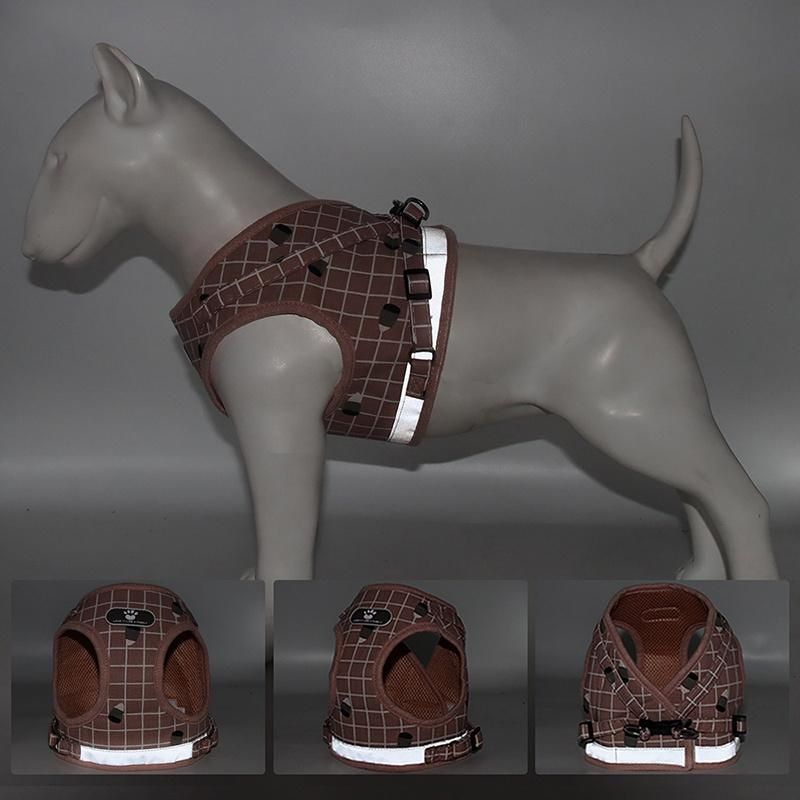 Cute and Comfortable Reflective Dog Vest Type Traction Leash Collar Leash Rope Running Walking Safe Night Pet Products Harness