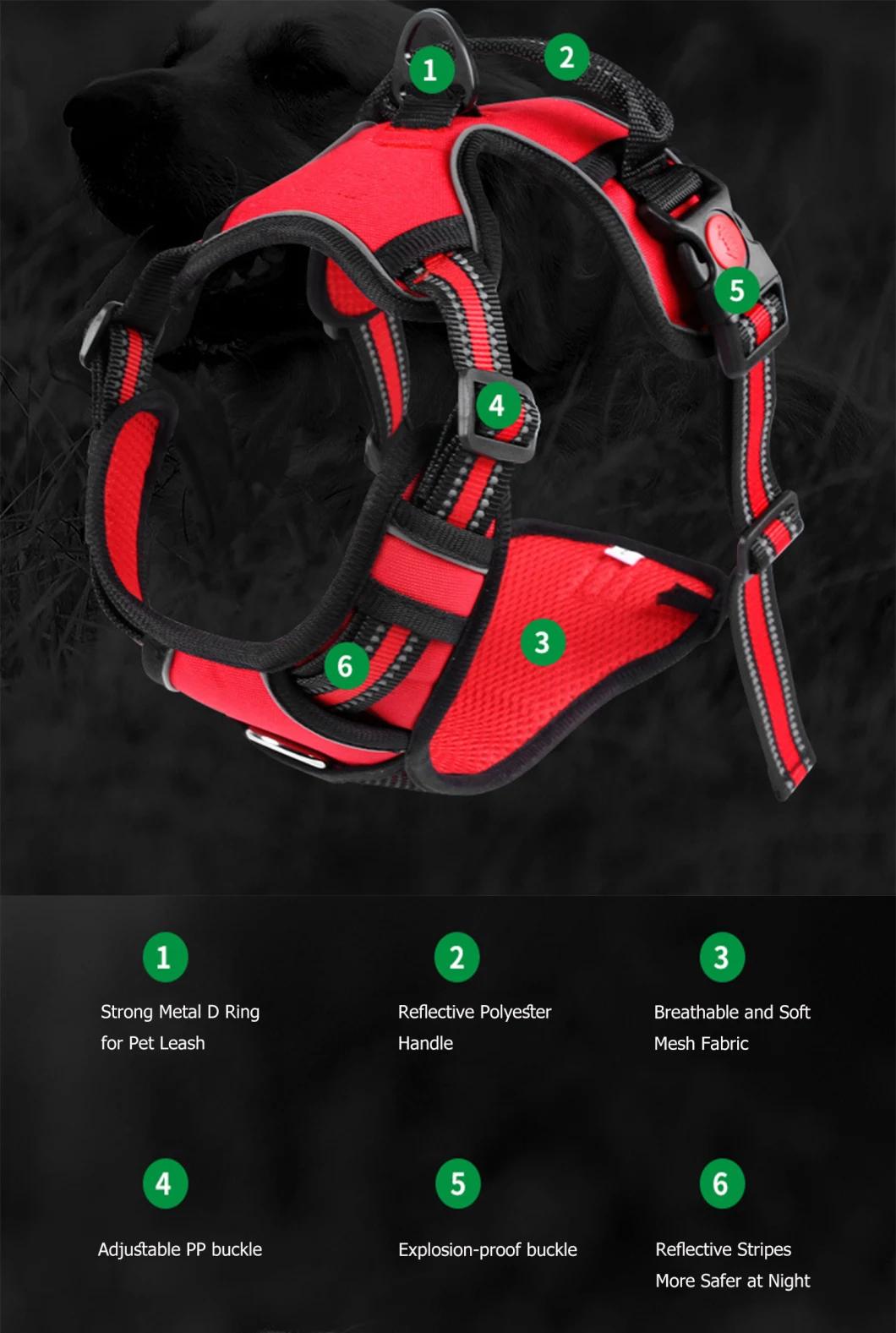 Strong Dog Harness for Medium Large Dog No Pull Durable Pet Harness