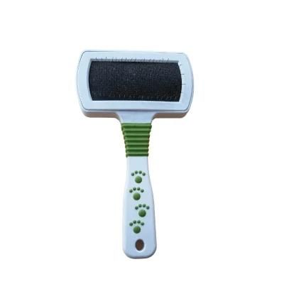 Pet Double-Sided Comb Pet Grooming Hair Brush for Dogs and Cats Green-S