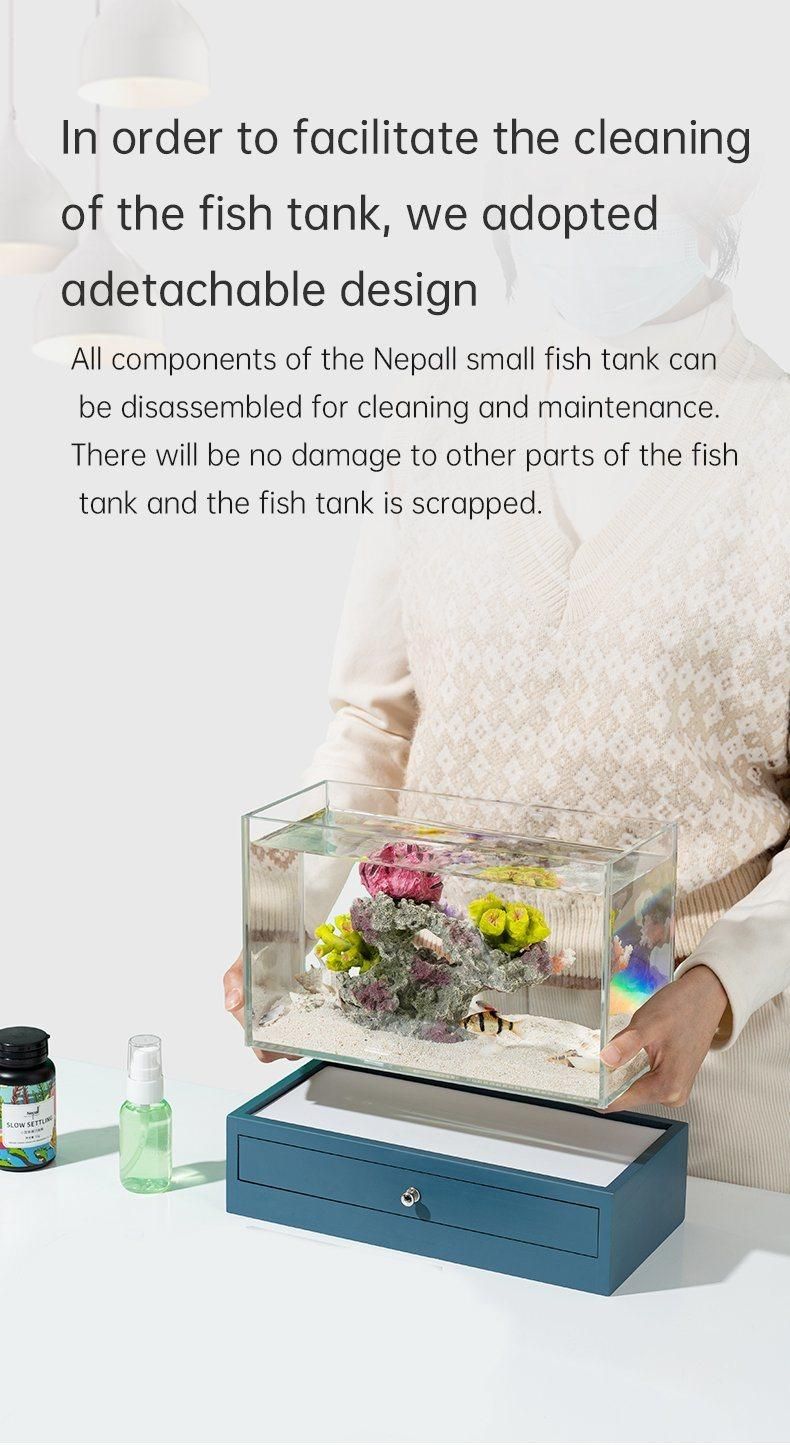 Yee High Quality Wholesale Fish Tank Mini Aquarium with Filter