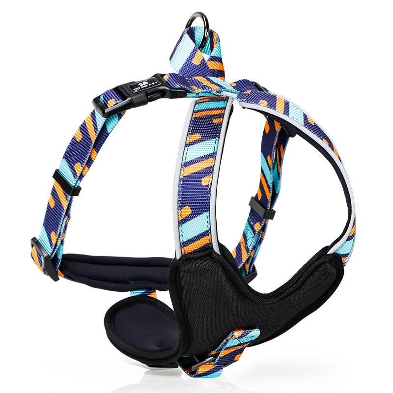 High Quality Pet Supply Printed Polyester Pet Harness Lightweight Pet Chest Harness