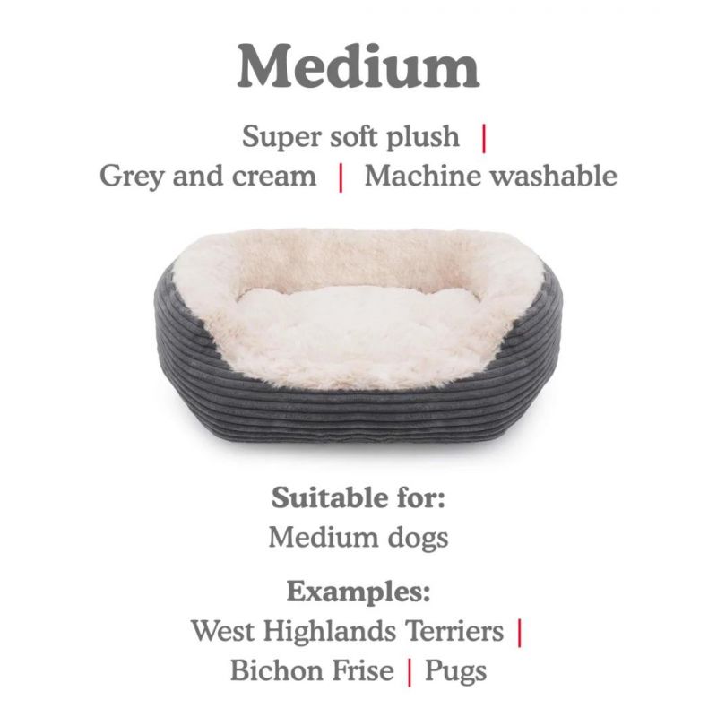 Pet Small Dog Bed Warm House Solid Colored Square Bed