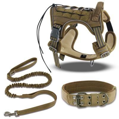 Adjustable Dog Harness Tactical Dog Saddle Bag Camping Hiking Backpack Harness Dog Harness Tactical Training
