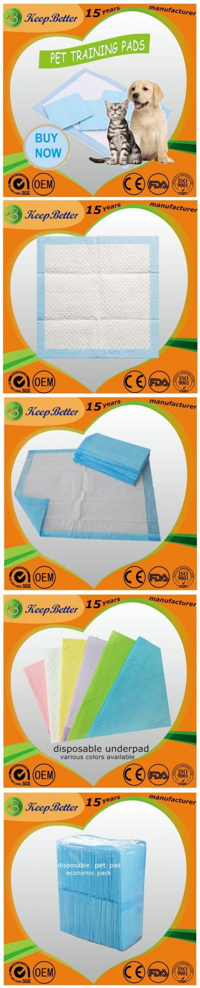 Quick Dry New Improved Pet Training Pads Disposable Indoor Floor Cover Use