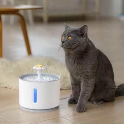 2.4L LED USB Charge Pet Water Fountain Custom Logo Drinking Dispenser for Cats and Dogs
