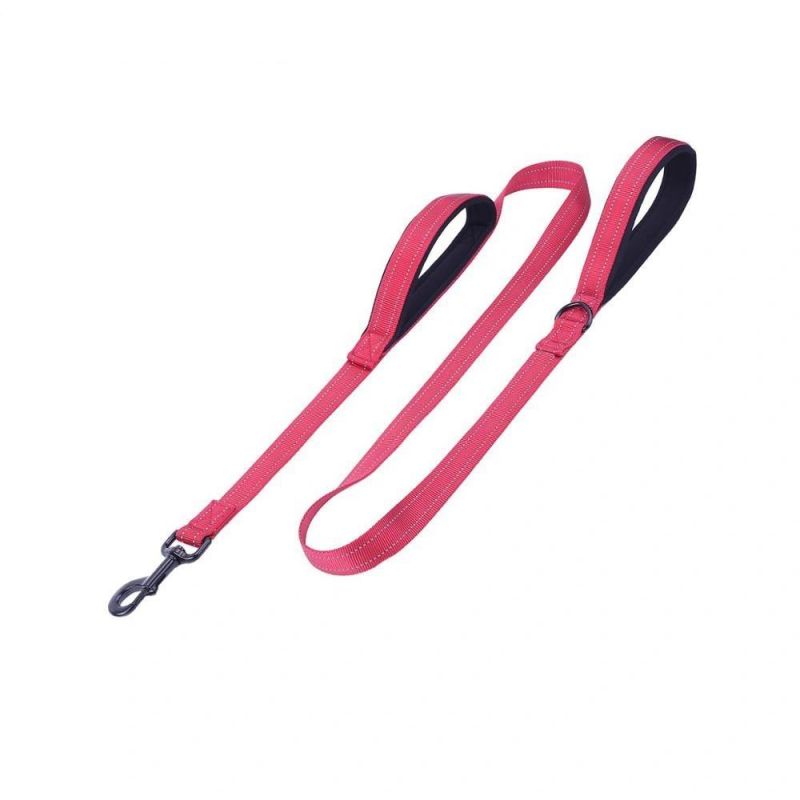 Hot Selling Custom Logo Color Neoprene Padded Short Reflective Nylon Dog Leash for Dog Pet Walking Training