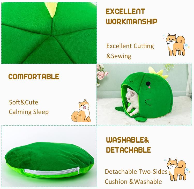 New Cute Dinosaur Mold Four Seasons Removable and Washable Cat Dog Bed a Lovely Round Pet House