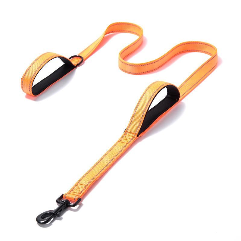 Reflective Dog Leash Two-Handle Pet Leash