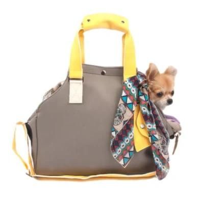 Nylon Pet Carrier Comfortable Pet Bag with Color Contrast Handle