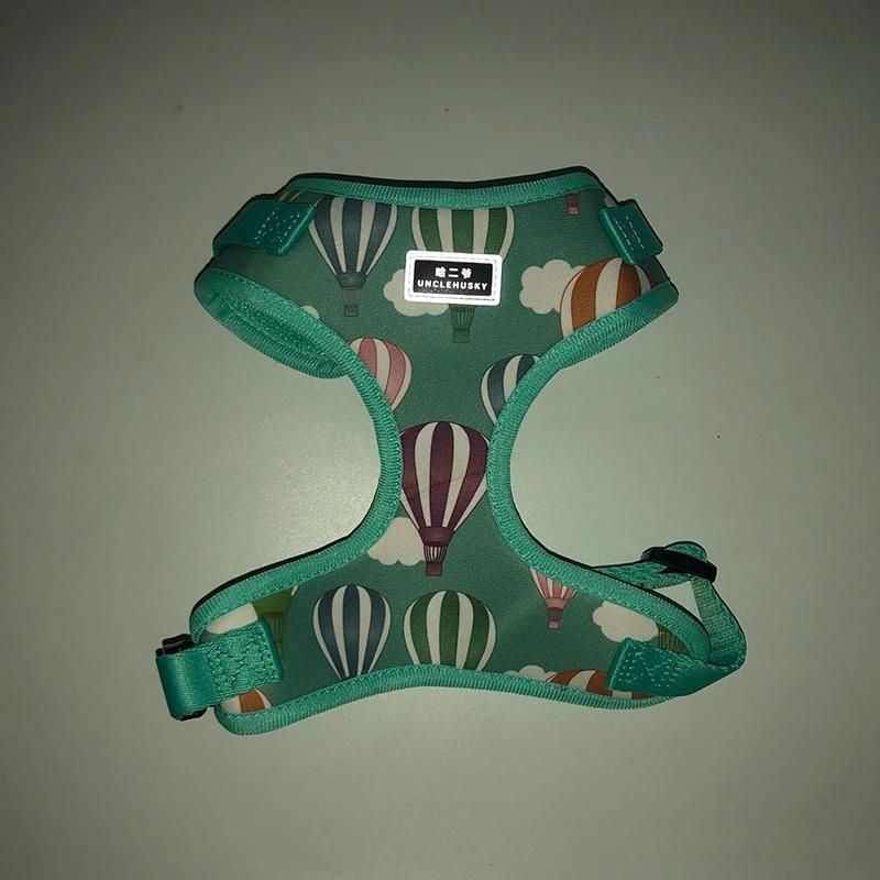 Wholesale Dog Fashion Collar Custom Print Dog Harness Leash Adjustbale Pet Harness