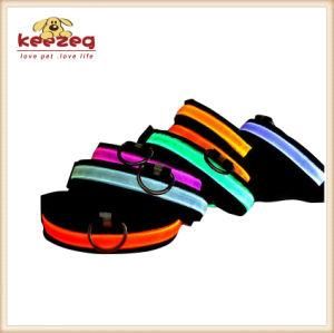 LED Rechargeable Pet Dog Nylon Collars/More Colors (KC0086)