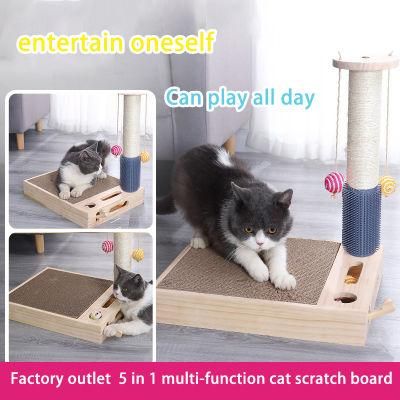 Luxury Pet Furniture Solid Wood Cat Tree Tower Sisal Multi Function Cat Scratch Post Toys