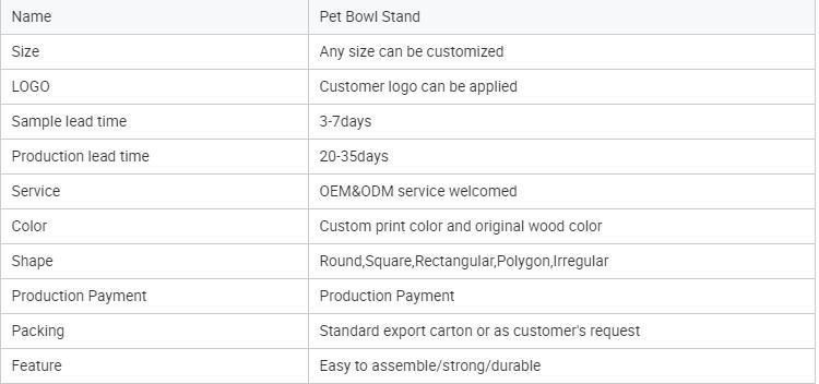 Family Pet Table Pet Dog Cat Food Container Pet Feeder Beautiful, Convenient and Hygienic