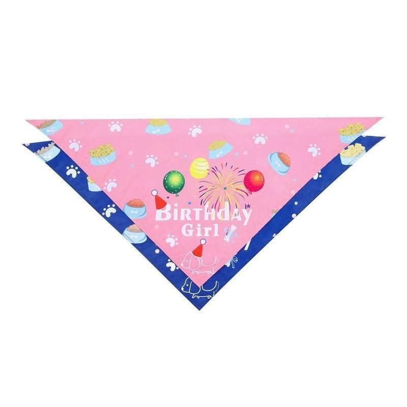 Wholesale Multiple Sizes Pet Washable Triangle Plaid Personalized Cotton Printed Customized Scarf Pet Dog Birthday Bandana Custom Logo Dog Bandana