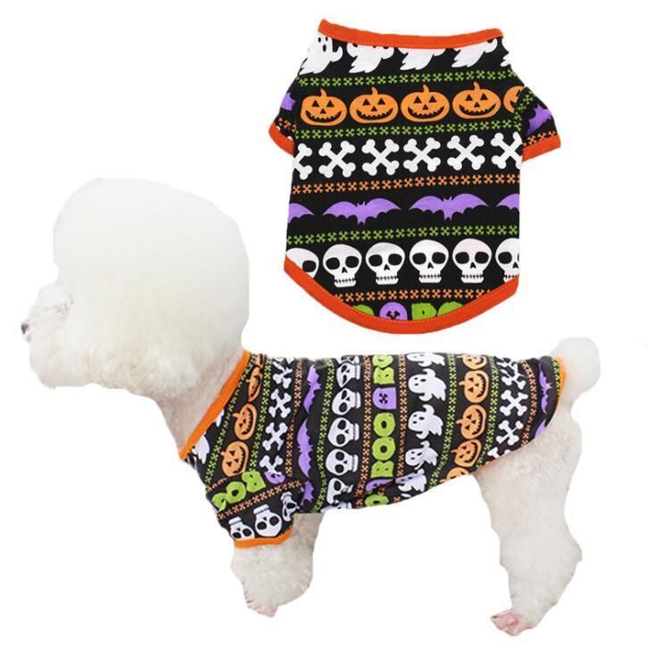 Halloween Dog Shirt Puppy Pet T-Shirt Halloween Ghost Pet Costume