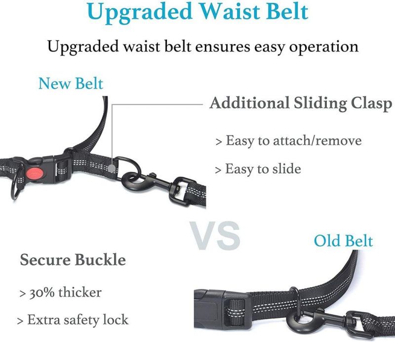 Hands Free Dog Leash with Dual Padded Handles and Durable Bungee