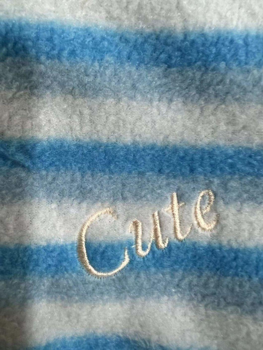 Polar Fleece Pet Clothing Stripe Printing Dog Fleece Cothes