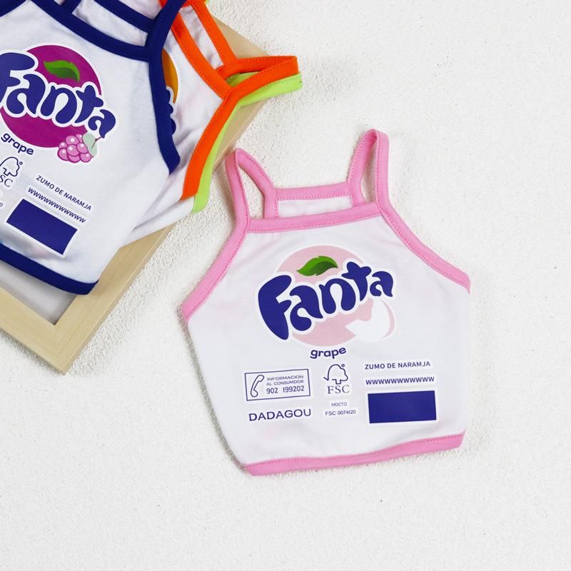 Pet Clothes Dog Spring and Summer Thin Cat Clothes Pet Clothes 2022 New Trend Soda Short Board Sling Wholesale