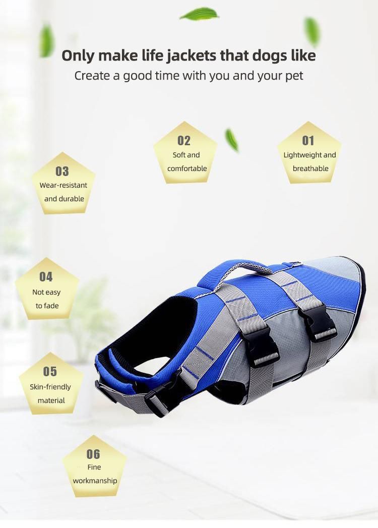 OEM/ODM Custom Wholesales Personalized Dog Life Vest Pet Life Jacket in Life Vest Dog Safety Swimming Jacket