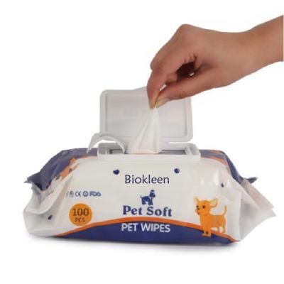 Biokleen Eco Friendly Pet Ear Teeth Cleaner Finger Soft Organic Wet Towel Shampo Pet Wet Wipes