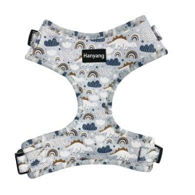 2022 Hot Sale Sublimation Pet Harness Neoprene Custom Design Neck Adjustable Harness Dog Harness