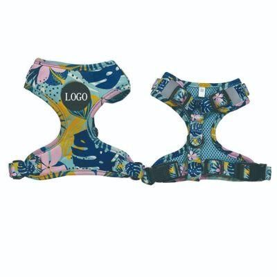 Wholesale Reversible Neoprene Sublimation Luxury Adjustable Designer Cat Pet No Pull Dog Harness Set Custom Dog Harness Camo