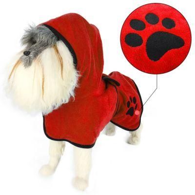 Super Absorbent Soft Towel Robe Dog Cat Bathrobe Grooming Pet Product