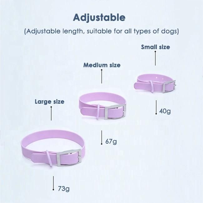 Designers Adjustable Dog Pet Collar Supplies Luxury Lightweight Waterproof PVC Dog Collar with Logo