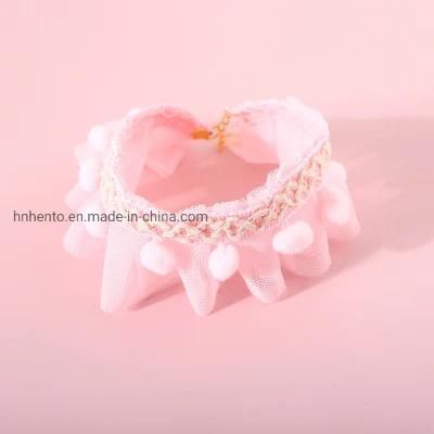 Wholesaler Pet Accessories Sweet Princess Lace Bib Cute Dog Cat Necklace Collar Decoration