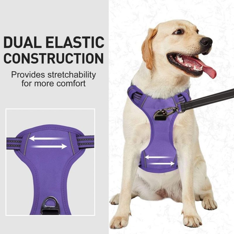 No Pull & No Choke Reflective Dog Harness with Custom Print