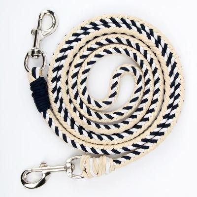 China Factory Handmade Hand-Knitted Muti Colors Cotton Dog Leash Strap Lead