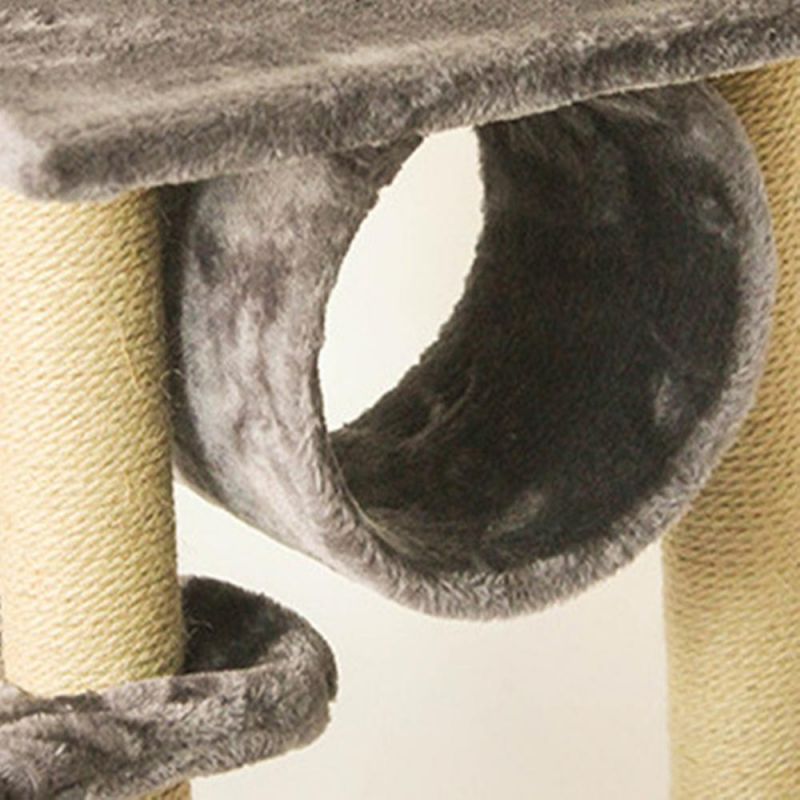 Top Pet Product Supplier Supply Cat Climbing Frame Kitten Scratching Column Cat Tree Jumping Platform Solid Wood Four Seasons Rattan Cat Scratching Board