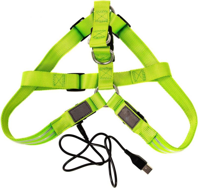 Spupps Waterproof LED Lighted Dog Harness for Night Time Walking