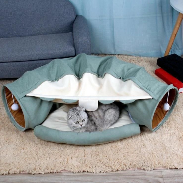 Factory Direct Sales Cat Tunnel Toy Foldable Pet Bed