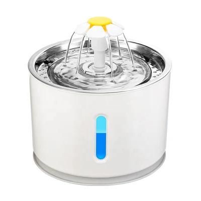Customize OEM ODM 2.4L Automatic Pet Stainless Steel Flower Water Fountain