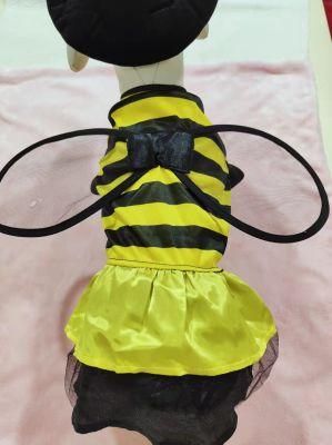 Yellow Bee Wing Style Dog Clothes, Pet Cosplay Clothing Pet Costume