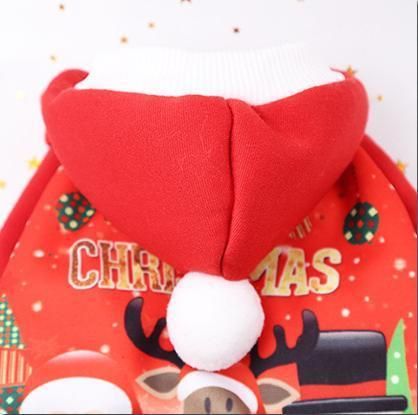 for Small Dog Pet, Xmas Costumes Mascotas Winter Coat Sweatshirt Cute Puppy Outfit Dog Christmas Clothing/