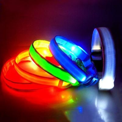 USB Rechargeable Flashing LED Nylon Safety Dog Collar