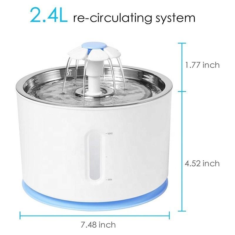 New Funny Automatic Intelligent Flower Spray Pet Standing Fountain Feeder Filter Pet Water Dispenser for Dog Cat