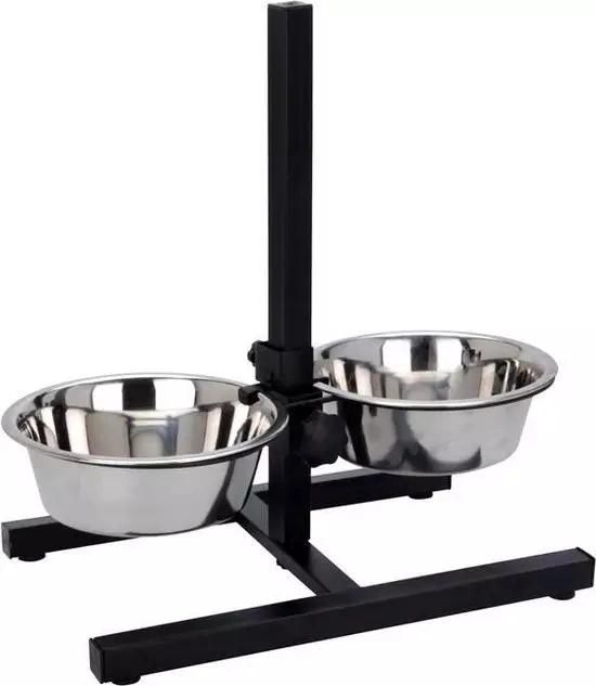 Elevated Dog Food Bowls Holder Set /Raised Cat Feeding Bowl Station Stand /Adjustable Height Pet Bowl Double Feeder