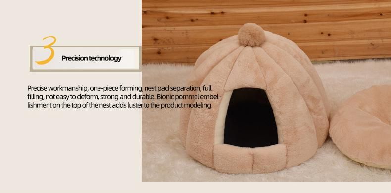 Popular Customized Cute Washable Luxury Dog Bed House Pet Beds