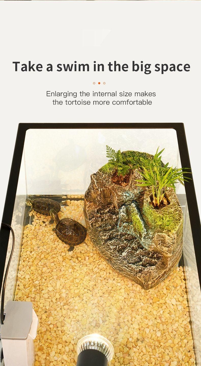 Yee Living Room Table Glass Small Cube Ecological Turtle Tank Aquarium