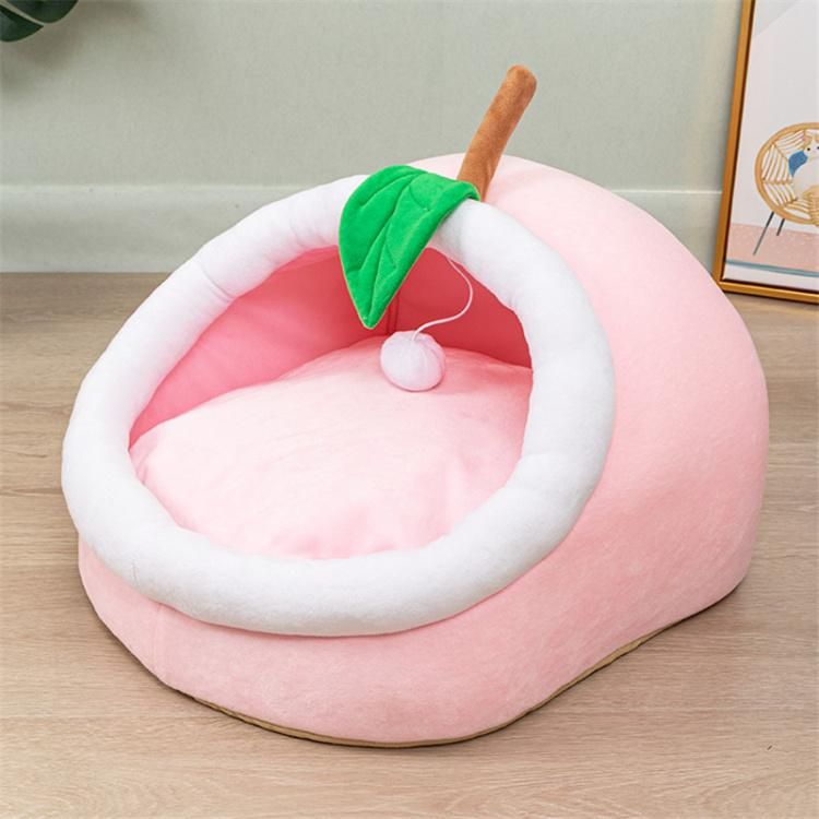 Pineapple Eggplant Peach Kiwi Fruit Apple Pet Bed Cat House Warmer Soft Comfortable Cute Pet Cave Bed Sleeping Bag for Cat