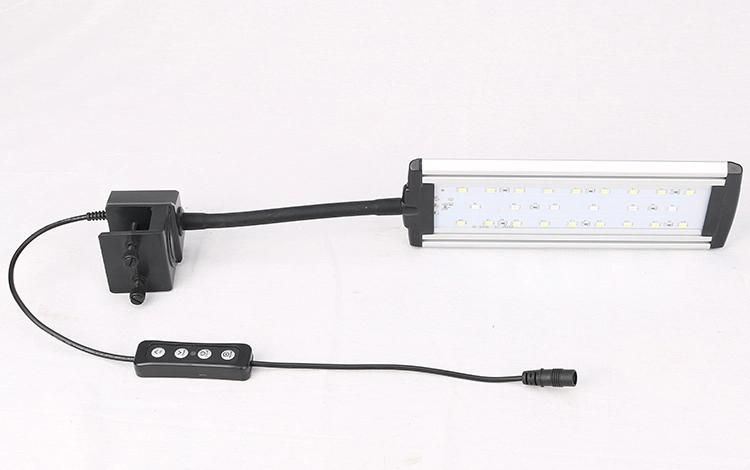 Aquarium LED Clamp Light with Timer 10W on Open Tank